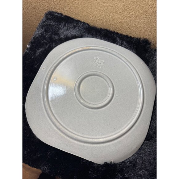 Russel Wright Steubenville Gray Ceramic Plate With Organic Shape - Picture 2 of 5
